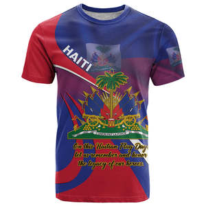 Personalized Second Empire Haiti Flag T-Shirt 1849-1859 Slim Fit Celebrate Haitian Independence Day with <strong>Pride</strong> - Product Image 4