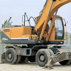 Excavatrice sur pneus Hyundai R210w d'occasion, d'origine coréenne, Hyundai 210w, excavatrice sur pneus d'occasion pour travaux de terrassement - Product Image 1