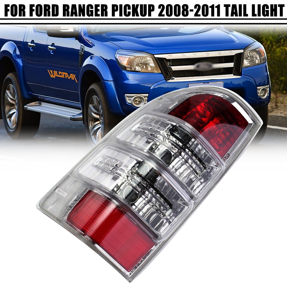 Fanale Posteriore Per Ford Ranger 2008-2011 - Cromo, Lenti Rosse/Trasparenti, Senza Lampadina - 4