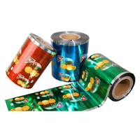 Sachet de croustilles imprimé sur mesure Film en rouleau de papier d'aluminium Rouleau de film PE d'emballage alimentaire en nylon pour le stockage du sucre