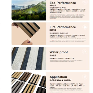 Panneau acoustique en bois plaqué laqué, 24x95 pouces, panneau mural absorbant le son en MDF PET composite pour studio, hôtel, taille personnalisée - Product Image 5