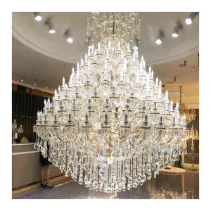 Kunden spezifische hochwertige große Bankett Wohnzimmer Hotel Foyer Luxus antike Maria Theresa Swarovski Kristall Kronleuchter Beleuchtung