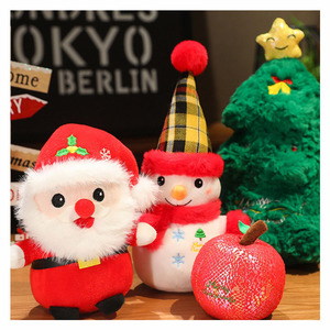 Bán Buôn Tùy Chỉnh Giáng Sinh Thú Nhồi Bông Đồ Chơi Santa Elk Sang Trọng Với Logo Độc Đáo Giáng Sinh Búp Bê Sang Trọng - Product Image 1