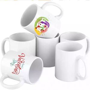 Tazas de Cerámica de Gres de 350 ml con Logotipo Personalizado del Fabricante, Tazas de Té y Café Vintage para Sublimación, Taza de Cerámica Blanca Lisa - Product Image 4