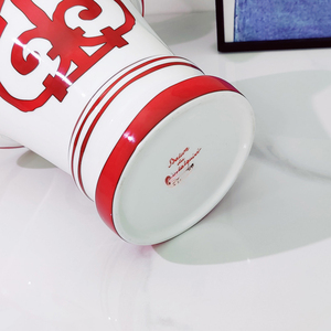 Estilo europeo minimalista alféizar de ventana Boca Grande hueso China florero regalo - Product Image 3