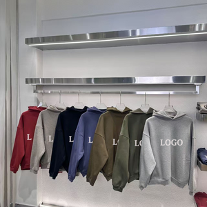 High Quality Factory New Heavyweight Custom Heat Transfer Letter Front logo Flocked and Heat Pressed Hoodie Loose Casual Hoodies