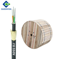 Câble ADSS aérien extérieur mini ADSS G652S SM Fibre 6 cœurs 8 cœurs 12 cœurs 24 cœurs Câble à fibres optiques ASU Prix fabricant Mini ADSS