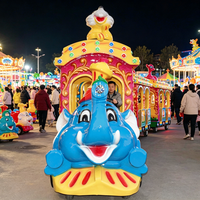 Centre d'attractions pour enfants : Tour du train électrique en forme d'animaux mignons et adorables
