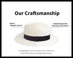 Sombrero Fedora de Paja para Playa, Trenzado Fino, UPF50+, Unisex, Modelo Stardancer, Hecho en China - Product Image 3