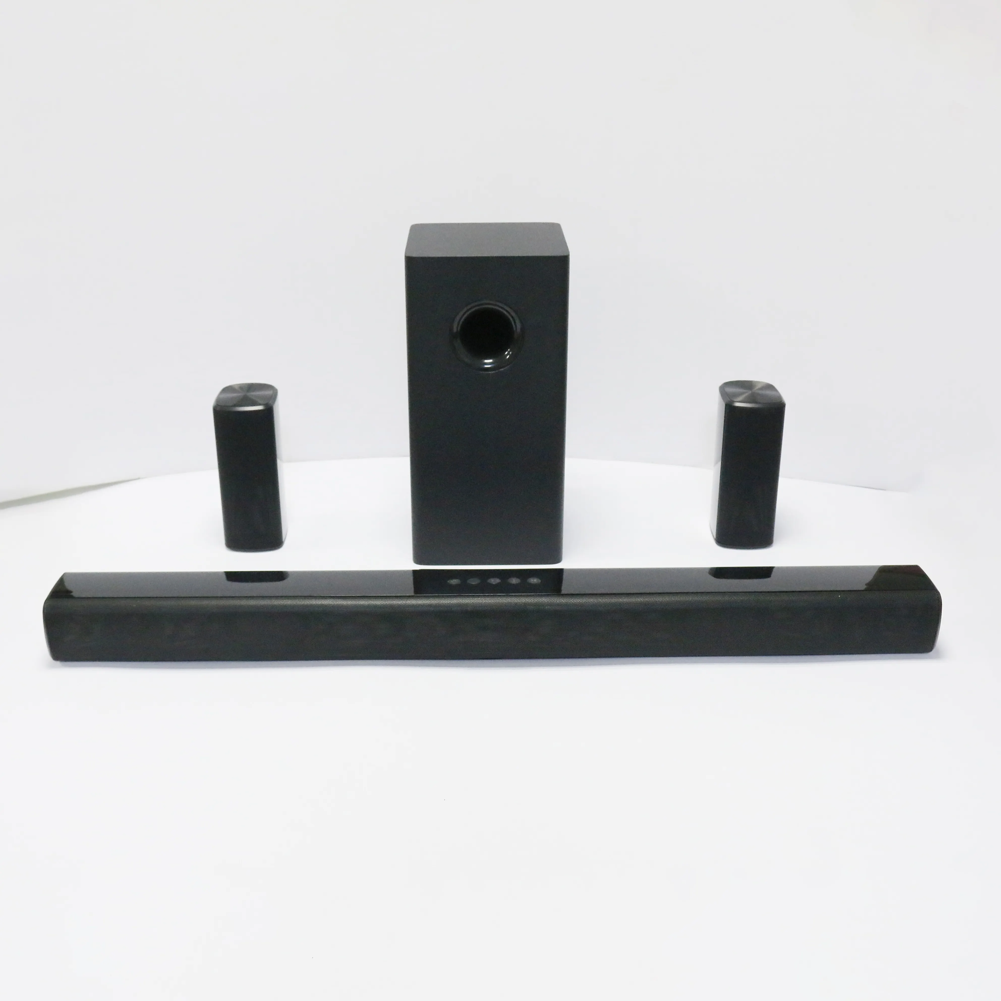 Speaker Bluetooth Home Theater dengan HDMI, Speaker Optik Bluetooth 5.1 125W RMS Dolby Soundbar dengan HDMI untuk TV