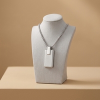 Collier de bijouterie tendance Tizti avec chaîne en acier inoxydable sablé, pendentifs personnalisés en gros pour hommes