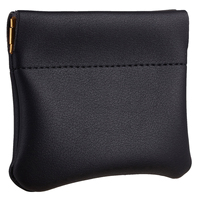 Porte-monnaie vintage en similicuir souple, pochette à pression, logo/taille personnalisés, mini, portable, multifonctionnel, unisexe