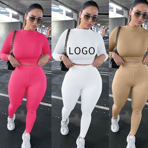 Custom Two Piece Ladies Tracksuit Sweatsuit <b>Set</b> 2 Piece <b>Crop</b> <b>Top</b> Track Sweat Suit <b>Set</b> for Women - Product Image 2