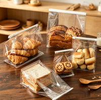 Sac à pain transparent de 450g avec fermeture thermoscellée et bords roulés pour pâtisseries et gâteaux faits maison (matériau PET)