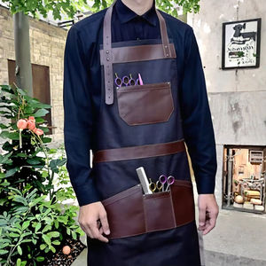 Tablier de barbier en toile personnalisé de style vintage de haute qualité, imperméable, avec sangle en cuir, détection d'aiguille, tablier numérique - Product Image 3