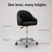 Chaise de bureau moderne multi-usage pour manucure et maquillage, chaise haute réglable en métal