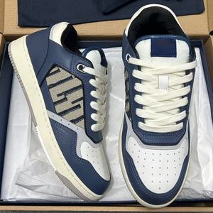 Sneakers de luxe haut de gamme en cuir véritable et tissu de coton, légères, confortables, antidérapantes, élégantes et de créateur. - Product Image 3