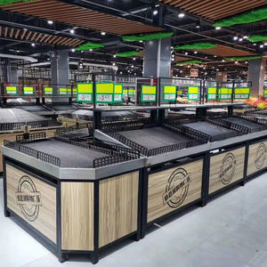 Magasin de supermarché Présentoirs <span class=keywords><strong>en</strong></span> métal gondole rayonnage fruits palettes <span class=keywords><strong>livre</strong></span> vin légumes étagères - Product Image 1