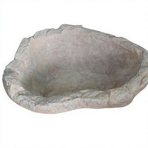 Ornement de jardin moderne en fibre de verre léger et imperméable, fait main, peint à la main, irrégulier, pour bain d'oiseaux, décoration intérieure et extérieure - Product Image 2