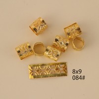 7 couleurs réglables 9mm anneaux de manchette synthétiques Dreadlock perles décorations de cheveux Crochet tresse Styles avec matériau métallique