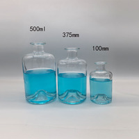 Produsen dapat disesuaikan 375ml botol anggur Qin dengan tutup atas Flip gabus warna kustom permukaan Cap emas panas untuk wiski/Vodka