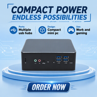 Mini PC Empotrado Intel Core sin Ventilador, Venta al por Mayor de Fábrica, Doble DDR4 64GB, Cuádruple Pantalla, Doble LAN