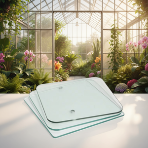 Verre trempé transparent en gros de 4 mm, 5 mm, 6 mm pour serres, véranda, panneaux de verre de sécurité renforcé, serre de jardin, usine - Product Image 1