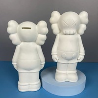 Nouvelle mode, ours blanc en vinyle, ours blanc embryonnaire, artisanat, sculpture d'ours DIY avec peinture colorée