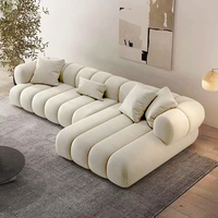 Sofá Modular de Esquina en Forma de L, Moderno y Lujoso, para Sala de Estar, Muebles para el Hogar, Sofá Seccional de Terciopelo Teddy