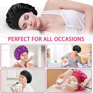 Amazen Wide-Edge High Elasticity Ding Sleeper Hat Peluquería <span class=keywords><strong>para</strong></span> mujer Toalla <span class=keywords><strong>para</strong></span> el cuidado del cabello <span class=keywords><strong>para</strong></span> belleza Toalla <span class=keywords><strong>para</strong></span> secar el cabello - Product Image 4
