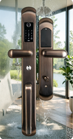 Smart Lock with Fingerprint Password Key Memory Card Unlock for Stainless Steel & Brass Doors-Villa Use
