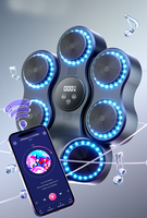 Machine de boxe musicale intelligente Dericsson pour adultes et enfants, avec Bluetooth, cible de frappe murale multi-angles et gants de boxe