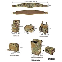 Ceinture Tactique Premium d'Extérieur pour l'Entraînement et l'Alpinisme, Ensemble de Ceintures Utilitaires de Service, Accessoires de Chasse, Ceintures Tactiques de Taille