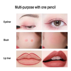 Vente directe d'usine Lip Liner Pack Private Label Professional Waterproof Eyebrow Eyeliner Pencil avec Sharpener Lip Liner Set - Product Image 3