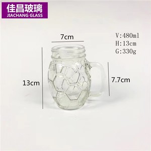 Tasse de Football, vente en gros, verre à bière, verre à lait 480ml avec poignée, tasse à café créative avec couvercle - Product Image 6