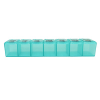 Pilulier hebdomadaire en plastique personnalisé Petit étui à pilules de voyage de 7 jours Boîte à pilules de médecine quotidienne avec braille