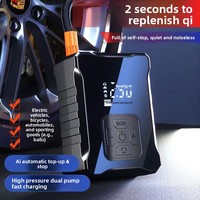 Portable High-Power Electric Car Air Pump & Tire Inflator ABS Material Digital Display Multi-Functional for SUVs Sedans More