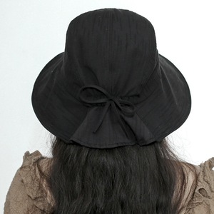 Japanese Style Bow Knot Bucket Hat Beige Breathable Sun Protection Hat For Women Spring Summer Outdoor Use - Product Image 3