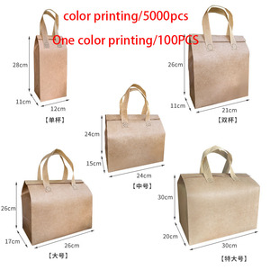 <span class=keywords><strong>Sac</strong></span> Isotherme de Livraison Personnalisé en Papier Kraft avec Logo Imprimé pour Café, Refroidisseur ou Maintien au Chaud - Product Image 2