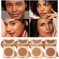 OEM Cosmétiques pour le visage Marque privée Maquillage miroitant Mat Bronzer Surligneur Contrôle de l'huile Correcteur et contour Poudre pressée