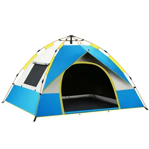 Fabriek Groothandel 2-4 Persoon Camping Tent Automatische Tent Quick-Open Zonnebrandcrème Camping Pop Up Tenten Dubbele Lagen waterdicht