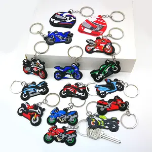 key ring colorful cartoon motorcycle keychains fashion cool design key holder for men car keys bag trinkets custom wholesale