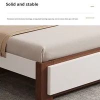 Lit plateforme en bois massif avec 2/4 tiroirs, grand rangement, lit king-size ou queen-size, design minimaliste moderne pour la chambre à coucher, stable et robuste