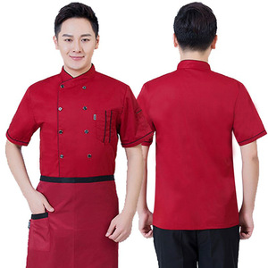 Abiti <span class=keywords><strong>da</strong></span> lavoro <span class=keywords><strong>da</strong></span> pasticcere occidentali manica corta uniforme <span class=keywords><strong>da</strong></span> Chef manica corta uniforme <span class=keywords><strong>da</strong></span> <span class=keywords><strong>cuoco</strong></span> nero - Product Image 3