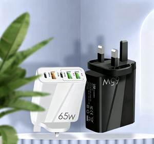 ที่ชาร์จ USB คุณภาพสูง 65 วัตต์ พร้อมพอร์ต USB 5 ช่อง <span class=keywords><strong>3</strong></span> พอร์ต USB และ <span class=keywords><strong>2</strong></span> พอร์ต USB-C PD ชาร์จเร็วแบบติดผนัง - Product Image 3