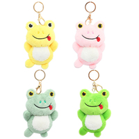Niedlicher Frosch-Plüsch-Anhänger Schulranzen-Dekorationen Baumwolle Cartoon Großhandel Tier-Rucksack-Accessoires
