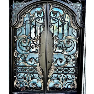 Models Main Iron Pipe Gate Double <b>Doors</b> Designs Thermal Break - Product Image 1