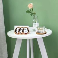 Tapis isolant en liège XINHUI XH-214, motif chien, design bois, anti-brûlure, pour tasses et cafetières, dessous de plat, usage domestique