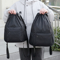 Sac à dos promotionnel unisexe en polyester avec cordon de serrage, capacité 20-35L, personnalisable avec logo, pour le rangement de ballons de basketball et de football