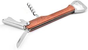 ที่เปิดขวดไวน์อเนกประสงค์ลายม้าน้ำ ขายส่งราคาพิเศษ พร้อมโลโก้ ที่เปิดขวดไม้พลาสติกและมีดในกล่องของขวัญ - Product Image 4